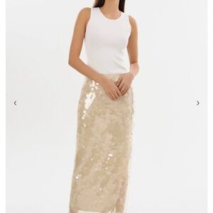 Lamarque Clara Sequin Midi Skirt XS